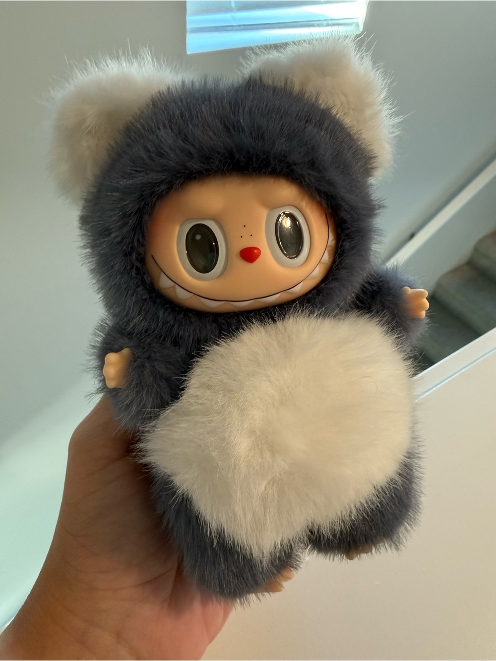 Custom Labubu - gray and white